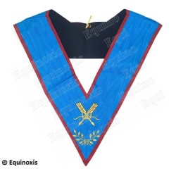 Masonic Officer's collar – Secretary – AASR – Machine embroidery
