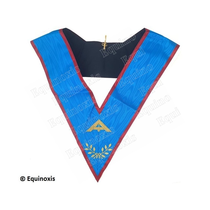 Masonic Officer's collar – AASR – Senior Warden – Machine embroidery