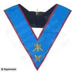 Masonic collar – Scottish Rite (AASR) – Master of Ceremonies – Hand embroidery