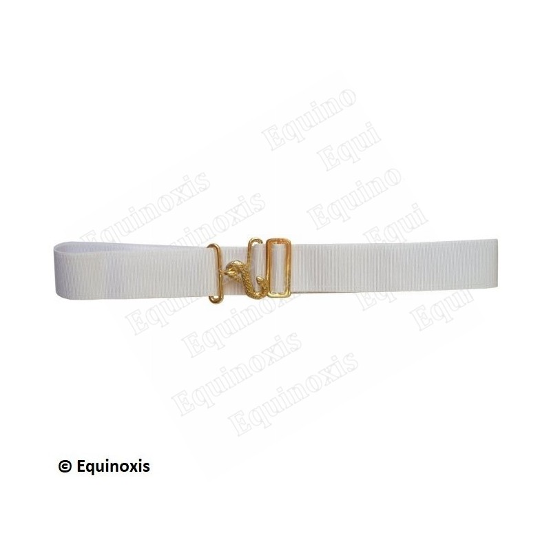 Extension de ceinture de tablier – White – Gilt snake clasp