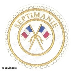 Masonic badge – Grande tenue provinciale – Passé Grand Porte-Etendard – Septimanie – Machine embroidery