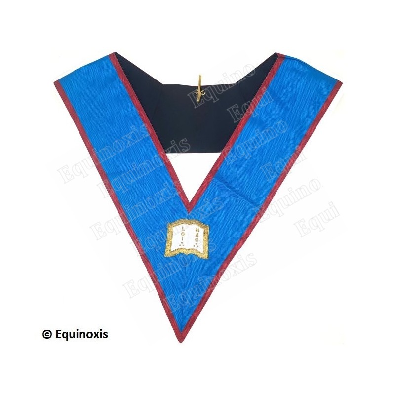 Masonic Officer's collar – AASR – Orator – GLNF – Machine embroidery