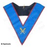 Masonic Officer's collar – Secretary – AASR – GLNF – Machine embroidery