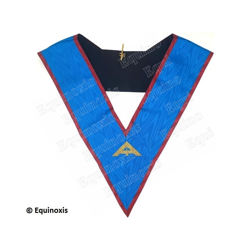 Masonic Officer's collar – AASR – Senior Warden – GLNF – Machine embroidery