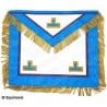 Leather Masonic apron – Memphis-Misraim – Worshipful Master – 3 taus – Fringe