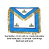 Leather Masonic apron – Memphis-Misraim – Worshipful Master – 3 taus – Fringe