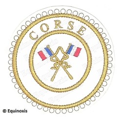 Masonic badge – Grande tenue provinciale – Passé Grand Porte-Etendard – Corse – Machine embroidery