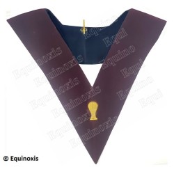 Masonic collar – Scottish Rite (AASR) – Officier du 14th degree – Garde des Sceaux – Machine embroidery
