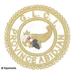 Badge / Macaron GLCI– Grande tenue provinciale – Grand Intendant – Abidjan – Hand embroidery