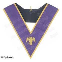 Masonic collar – Memphis-Misraim – 95th degree – Gold eagle against purple background