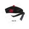 Masonic hat – Black glengarry with red rosette – Size 59