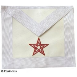 Fake-leather Masonic apron – Scottish Rite (AASR) – 28th degree – Hand embroidery