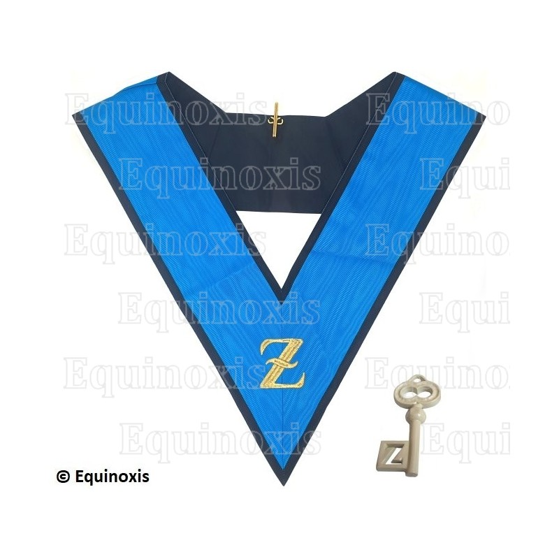 Masonic collar – 4th degree with Z – Scottish Rite (ASSR) – Machine embroidery + Clé ivoire