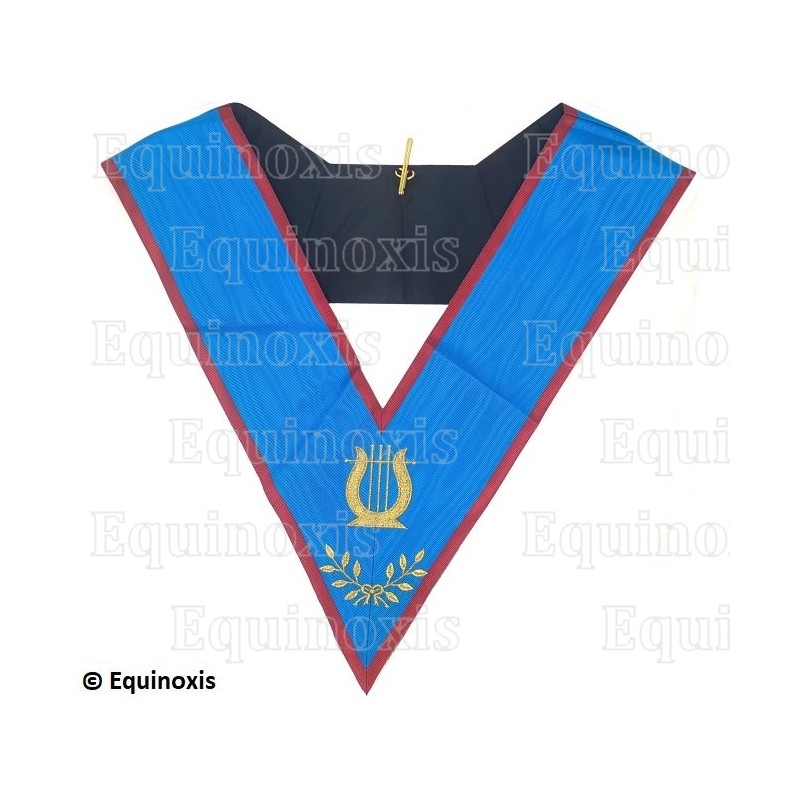 Masonic collar – Scottish Rite (AASR) – Organist – Machine embroidery