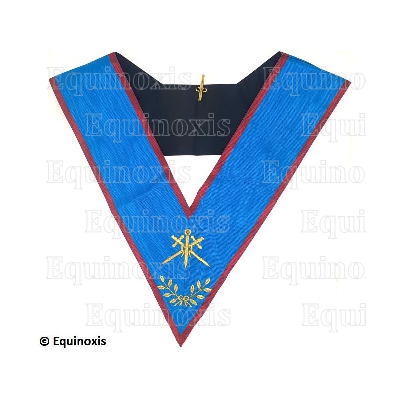 Masonic collar – Scottish Rite (AASR) – Master of Ceremonies – Machine embroidery