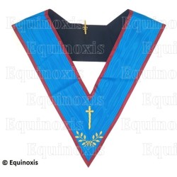 Masonic collar – Scottish Rite (AASR) – Tyler – Machine embroidery