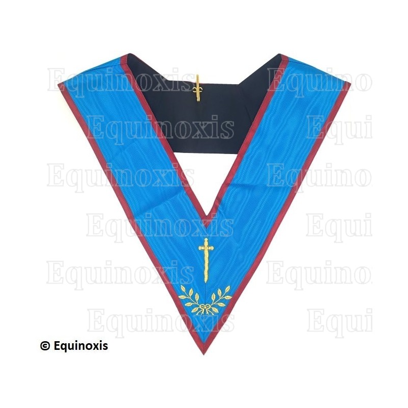 Masonic collar – Scottish Rite (AASR) – Tyler – Machine embroidery