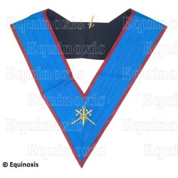 Masonic collar – Scottish Rite (AASR) – Master of Ceremonies – GLNF – Machine embroidery