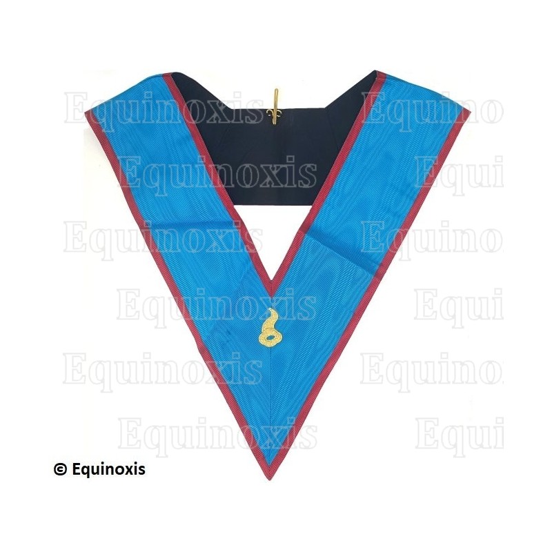 Masonic collar – Scottish Rite (AASR) – Master of Banquets – GLNF – Machine embroidery