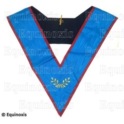 Masonic collar – Scottish Rite (AASR) – Officier – Branches d'acacia – Machine embroidery