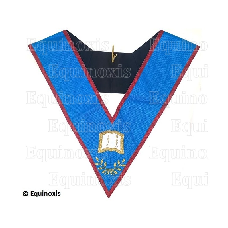 Masonic collar – Scottish Rite (AASR) – Orator – Machine embroidery