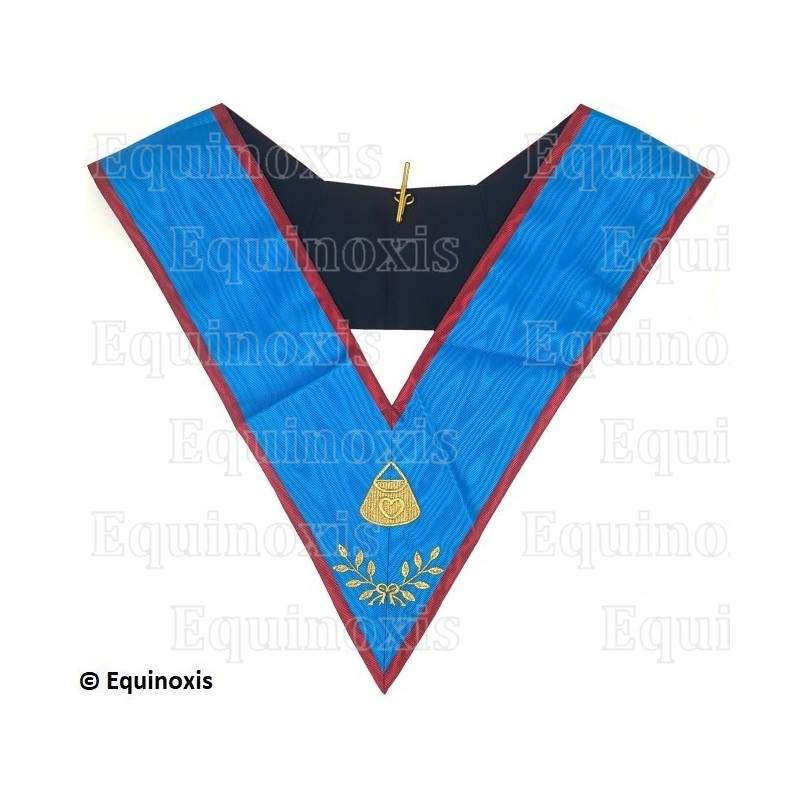 Masonic collar – Scottish Rite (AASR) – Almoner – Machine embroidery