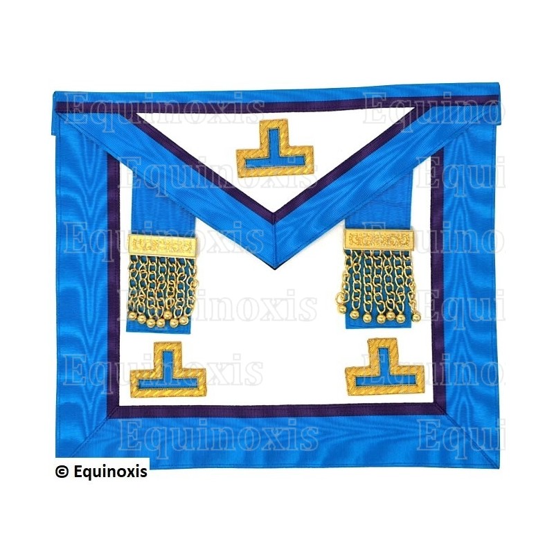 Vinyl Masonic apron – Memphis-Misraim – Worshipful Master – 3 taus + tassles
