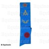 Masonic collar – Groussier French Rite – Master Mason – Square and compass + G + Flaming star  – Machine embroidery