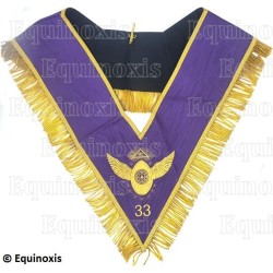 Masonic collar – Grand Ordre Egyptien du GODF – Grand Officer – Machine embroidery