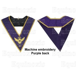 Masonic collar – Grand Ordre Egyptien du GODF – 33rd degree – Machine embroidery