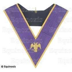 Masonic collar –Memphis-Misraim – 97ème degré – Brodé machine – Violet
