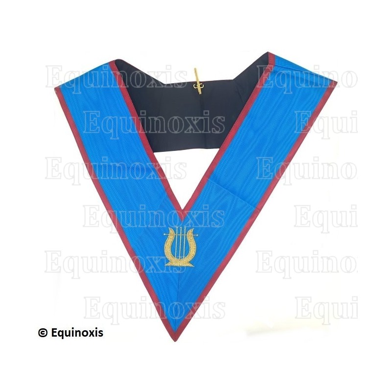 Masonic collar – Scottish Rite (AASR) – Organist – GLNF – Machine embroidery