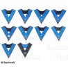Masonic Officers' collars – Scottish Rite (AASR) – 9-Officers set – Machine embroidery
