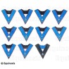Masonic Officers' collars – Scottish Rite (AASR) – 10-Officers set – Machine embroidery