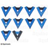 Masonic Officers' collars – Scottish Rite (AASR) – 9-Officers set – GLNF – Machine embroidery