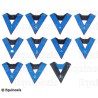 Masonic Officers' collars – Scottish Rite (AASR) – 10-Officers set – GLNF – Machine embroidery