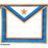 Fake-leather Masonic apron – Memphis-Misraim – Grand Officer National – Hand embroidery