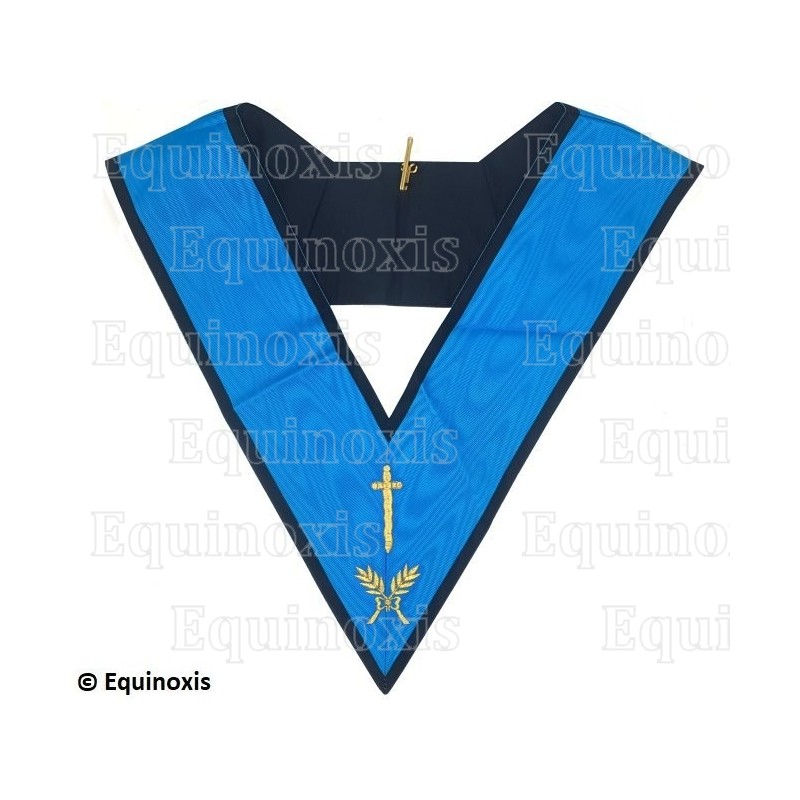 Masonic collar – Scottish Rite (AASR) – 4th degree – Tyler – Machine embroidery