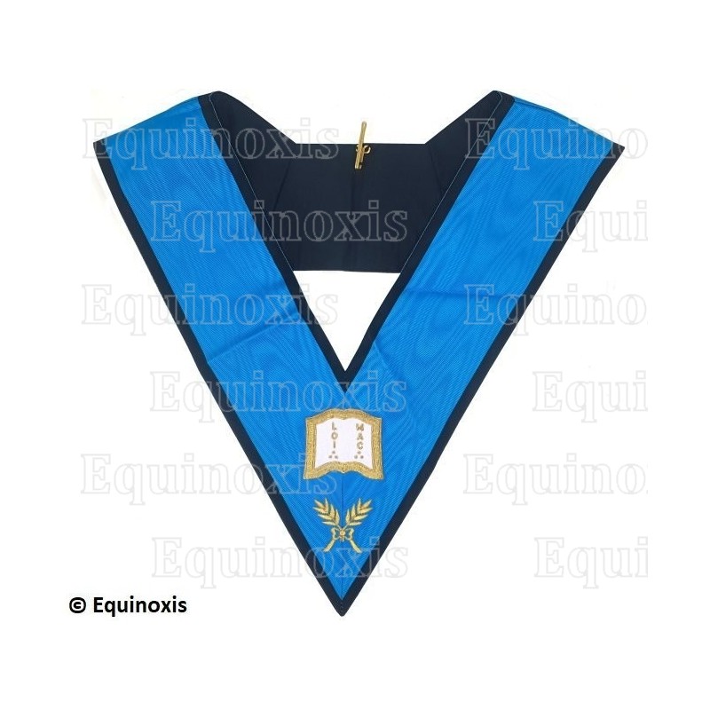 Masonic collar – Scottish Rite (AASR) – 4th degree – Orator – Machine embroidery