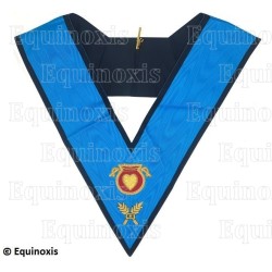 Masonic collar – 4th degree – Almoner – Scottish Rite (AASR) – Mourning back – Hand embroidery