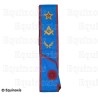 Masonic sash – Scottish Rite (AASR) – Master Mason – Square-and-compass + G + Flaming Star