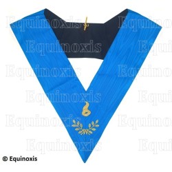 Masonic collar – Groussier French Rite – Master of Banquets – Machine embroidery