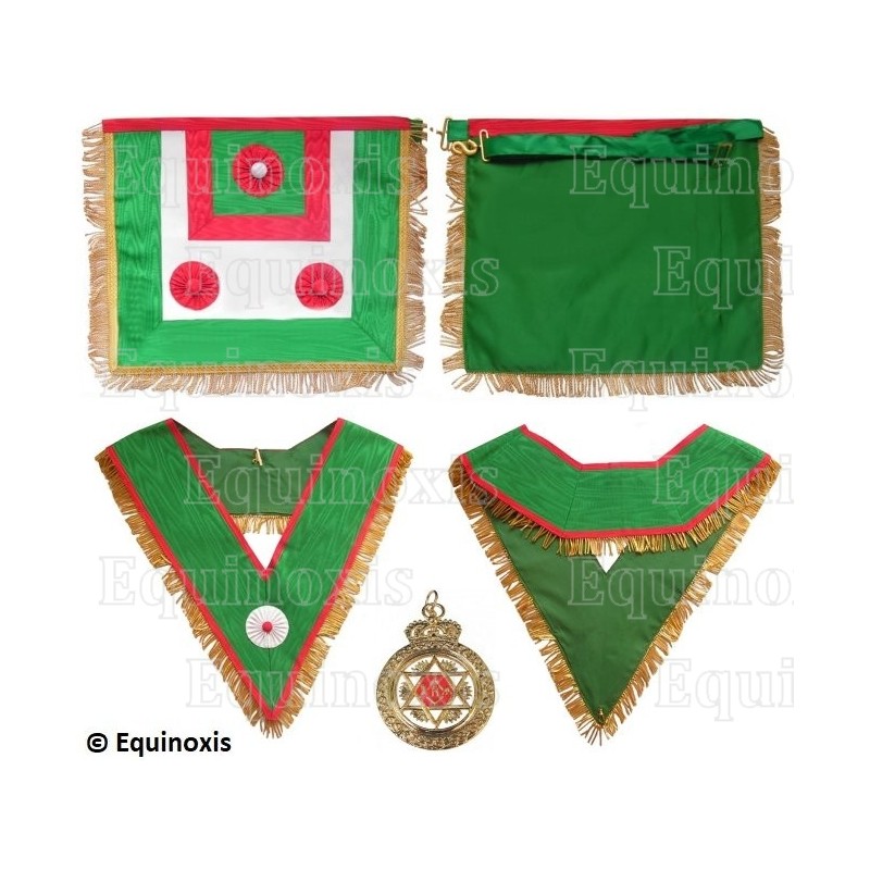 Set of Deputy Master – Scottish Master – Leather apron + Collar + Jewel