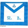 Vinyl Masonic apron – Groussier French Rite – Master Mason – Square-and-compass + MB – 33 cm x 39 cm