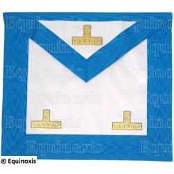 Vinyl Masonic apron – Groussier French Rite– Worshipful Master – 3 taus – 30 cm x 35 cm