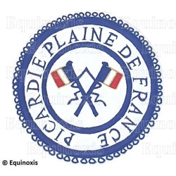 Badge GLNF – Petite tenue provinciale – Passé Grand Porte-Etendard – Picardie – Plaine de France – Hand embroidery