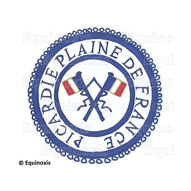 Badge GLNF – Petite tenue provinciale – Passé Grand Porte-Etendard – Picardie – Plaine de France – Hand embroidery