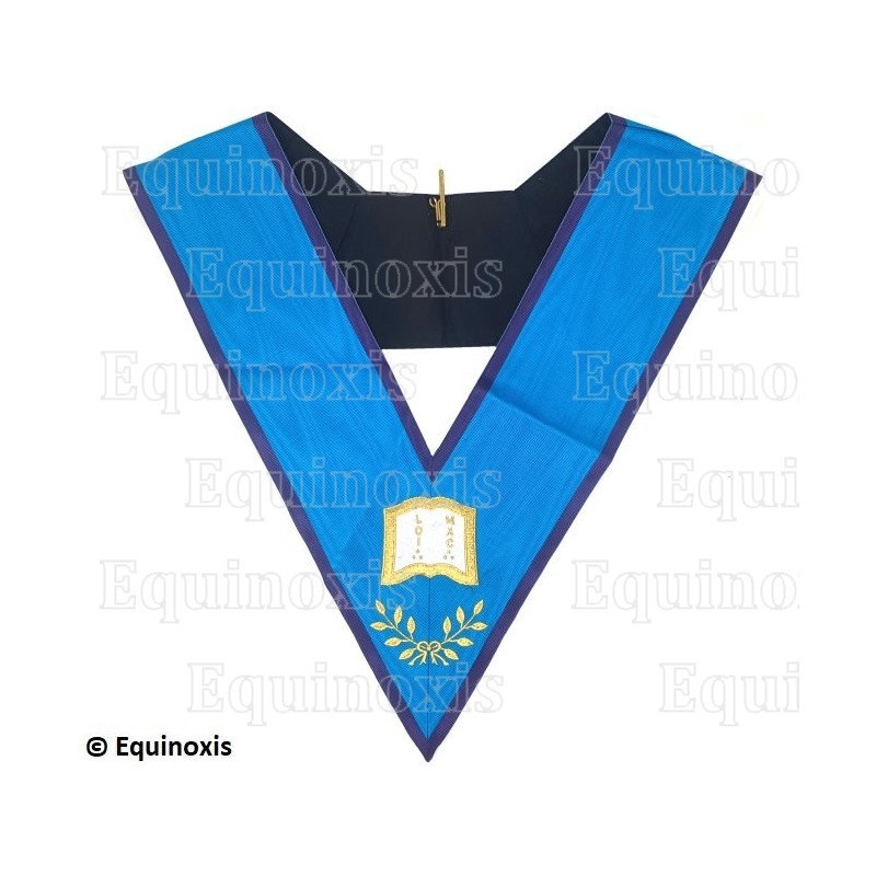 Masonic collar – Memphis-Misraim – Orator – Machine embroidery