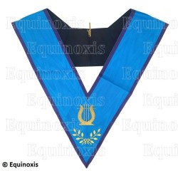 Masonic collar – Memphis-Misraim – Organist – Machine embroidery