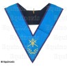 Masonic collar – Master of Ceremonies – Memphis-Misraim – Mourning back – Machine embroidery